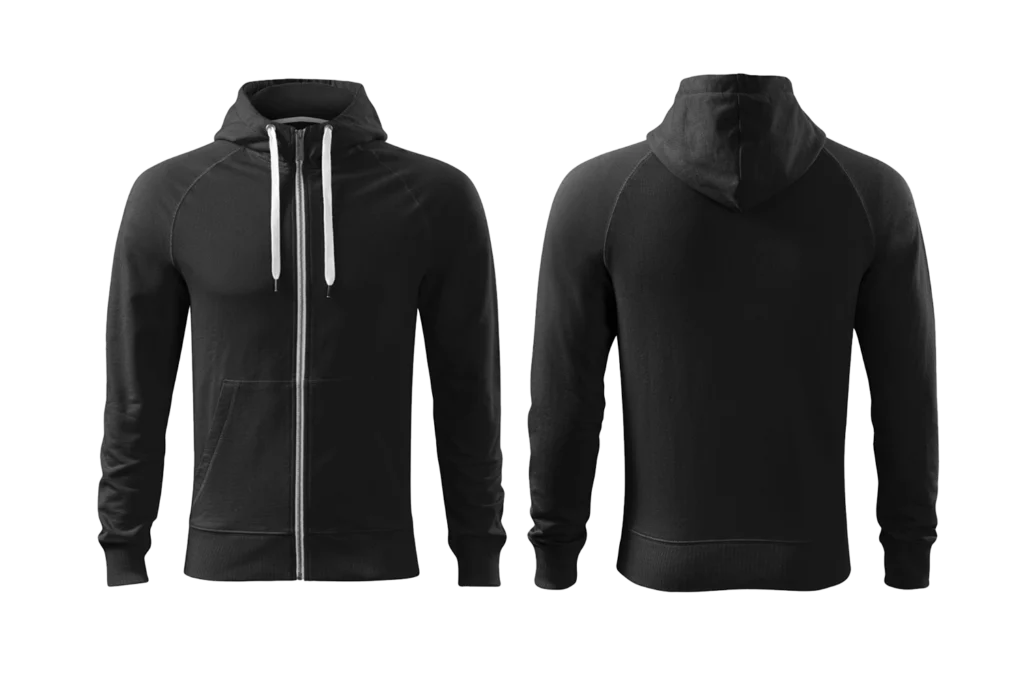 Kapucnis pulcsi fekete