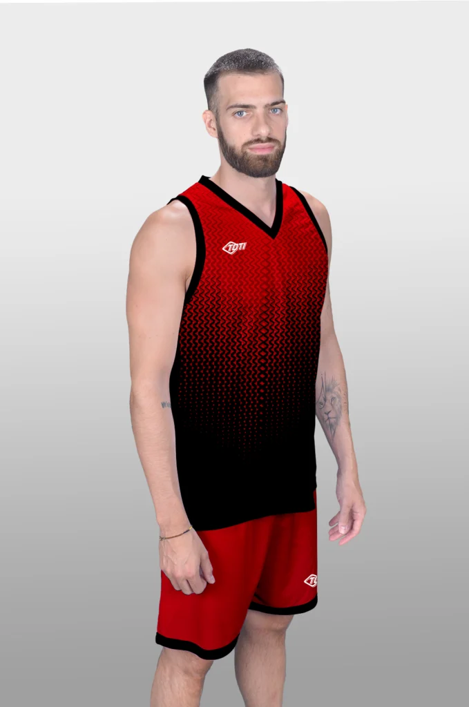 Termék 01 Férfi Kosár Mez 45 feketepiros