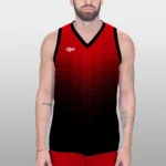 Termék 01 Férfi Kosár Mez elől feketepiros